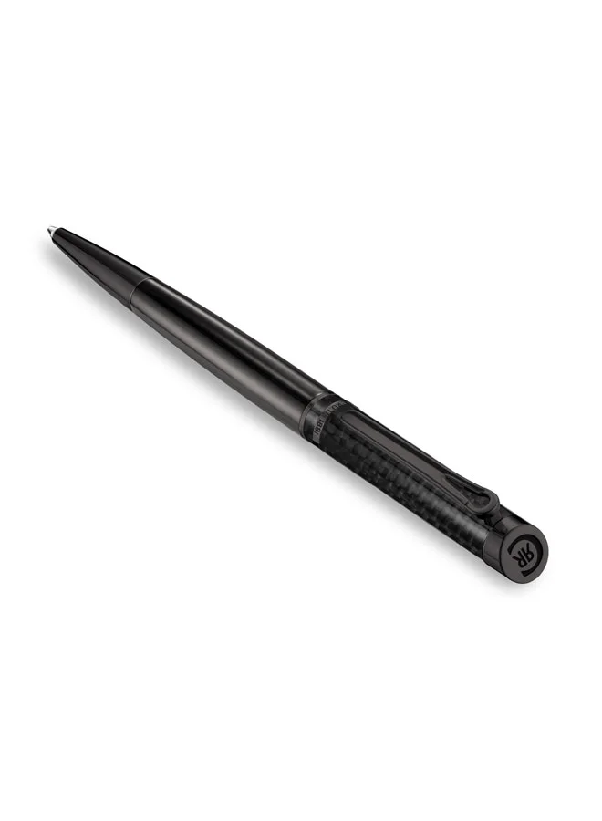 شيروتي 1881 Teodoro Gunmetal Black Twist Ballpoint Pen for Men, Blue Ink